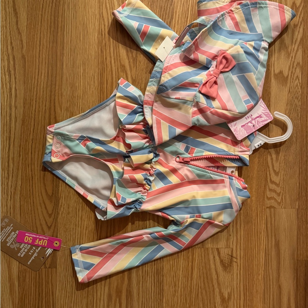 Tommy Bahama Multicolor Striped Kids Rashguard - Picture 2 of 4